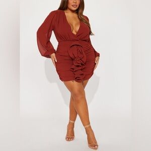 Fashion Nova About The Business Ruched Mini Dress